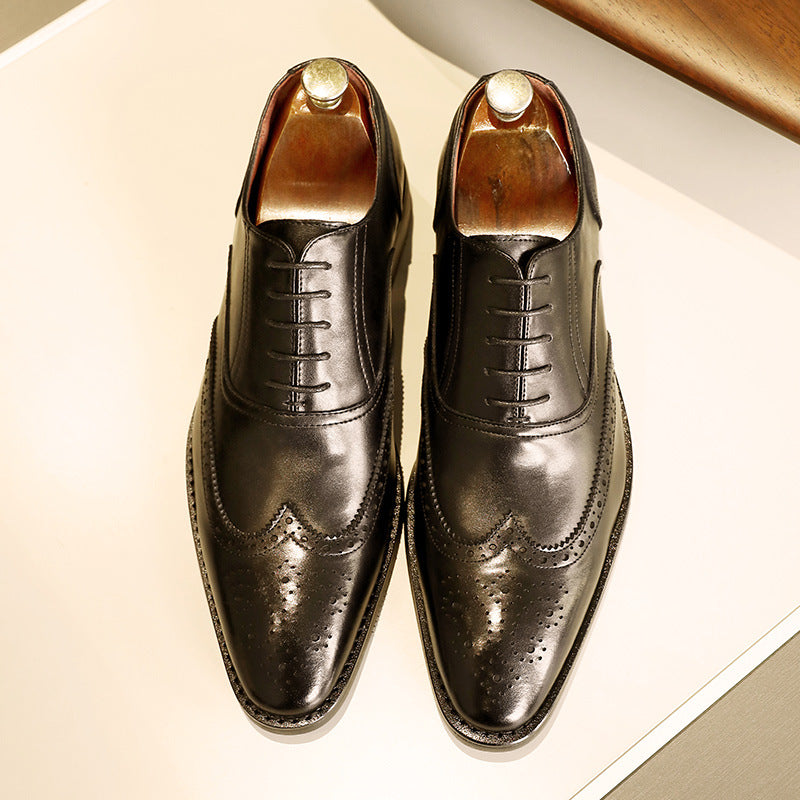 Men's Leather Shoes With Rubber Sole
