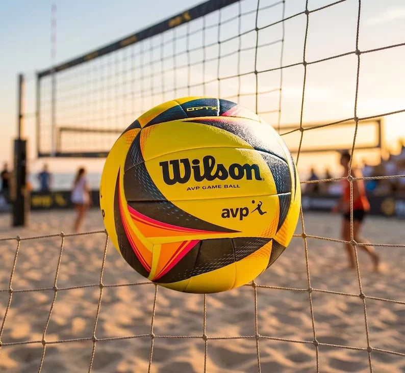 Wilson AVP OPTX Official Beach Volleyball Tour Match Game Ball - Black/Yellow
